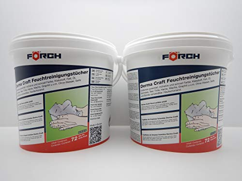 FÖRCH DERMA CRAFT FEUCHT REINIGUNGSTÜCHER TÜCHER REINIGT PORENTIEF 72 STÜCK (2)