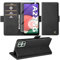 Handyhülle für Samsung Galaxy A22 5G Hülle mit Schutzfolie, Galaxy A22 5G Hülle Wallet Leder Kartenfach Standfunktion Schutzhülle für Samsung A22 5G Flip Case Cover Klapphülle (Schwarz)