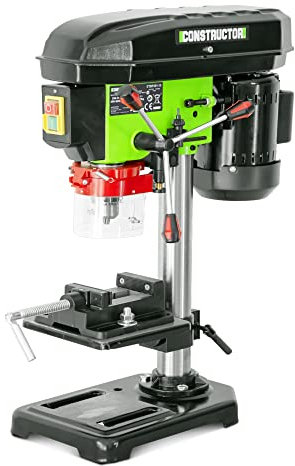 Perceuse à colonne 350W avec étau et laser - 13mm - 5 vitesses - Constructor