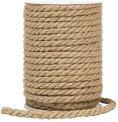 Vivifying Hanfseil, 30m 10mm Juteseil, Schwere Seil für Handwerk,Floristik, DIY, Dekoration, Bündel, Kratzbaum, Bündelung (Braun)