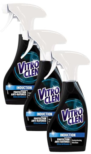 Vitroclen Spray Nettoyant Plaque Induction Quotidien Protection Anti-Rayures et Ultra Brillance - 250 ml (Lot de 3)