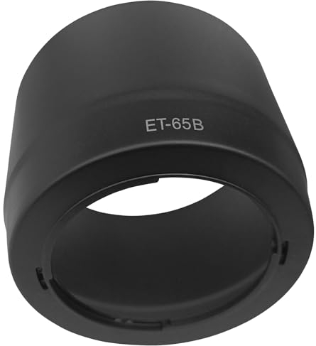 Parasol de objetivo ET-65B para Canon EF 70-300 mm f/4-5.6 es USM (no compatible con EF 70-300 mm f/4-5.6L es USM, EF 70-300 mm f/4-5.6 es II USM), parasol de lente HUIPUXIANG de 58 mm