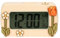THUN, Orologio Digitale da Tavolo in Ceramica Decorata a Mano, Linea Happy Country, Idea Regalo per la Casa, 16 x 9 x 9 cm