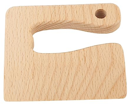 KIMISS Couteau en Bois pour Enfants, Jouet Ergonomique d'extérieur, Coupe-légumes et Fruits, Jouet de Cuisine pour Enfants de 2 à 8 Ans