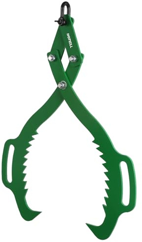 HOTYELL Pinzas de elevación de troncos, gancho de agarre de troncos de 2 garras, ganchos de madera mejorados como herramientas de manejo de troncos para arrastrar y levantar troncos utilizados como