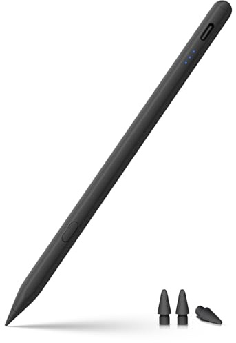 Stylus Stift für iPad 2018-2026 mit USB-C Schnellladeleistung, Palm Rejection und Neigungssensitivität Pencil für iPad 11/10/9/8/7/6/A16, Mini 7/6/5, Air M4/3/2 11/13/5/4/3, Pro M5/M4 13/12.9″/11″