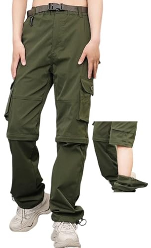 GAUASUIM Women's Hiking Trousers, Zip-Off Trousers, Outdoor Trousers, Quick-Drying Trekking Trousers, Removable Leg Shorts, Breathable Cargo Trousers, Summer Hiking Trousers, Functional Trousers with
