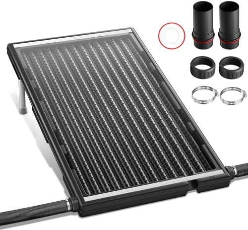 XMTECH Solar Poolheizung Sonnenkollektor Pool Heizung Sonnenkollektor Solaranlage 111,5 x 66 cm, für Warmwasser Schwimmbad Gartendusche Pool