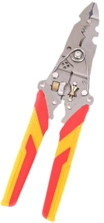 RGYBAO 15 in 1 Ruota Regolabile Pieghevole Strumento Spelafili Pinza Crimpatrice Tagliacavi Pinze per Elettricisti con Manico Ergonomico