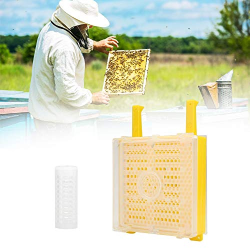 Alomejor Forniture per l'apicoltura, Bottiglia Leggera per Marcatura Set per Allevamento di Api Regine, Kit di Allevamento Efficiente con Gabbia Resistente per Apicoltori, Perfetta per la