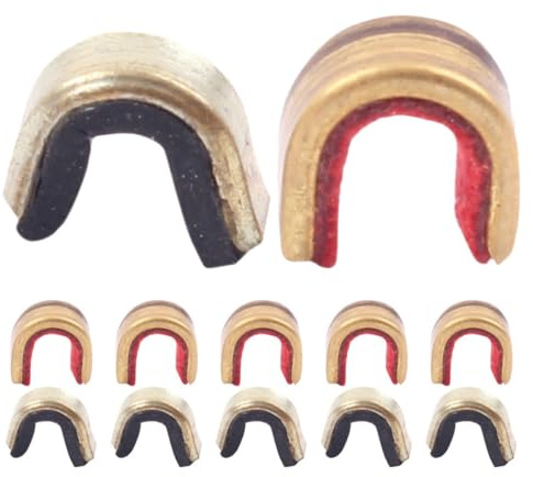 JOINPAYA Fibbie per Cordine da Tiro L'Arco in Ottone 12 Pezzi per Punti Freccia Composti, Fissaggio Regolabile per Accessori di Caccia e Sport All'aperto