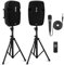 Pyle Subwoofer Aktiv + Passive Subwoofer Set – Bassbox Bestehend aus Aktive Lautsprecher + Subwoofer Passiv 700 Watt, Bluetooth Subwoofer Set mit Aktiv Lautsprecher, Mikrofon, Ständer & Fernbedienung