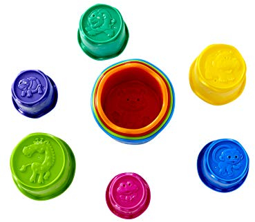 VERTBAUDET Gobelets en plastique à empiler multicolore TU