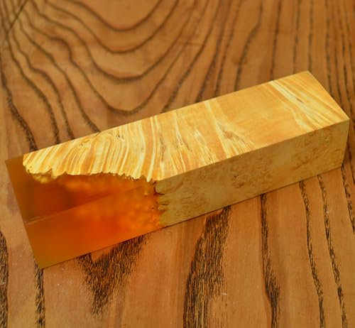 Burl Hybrid Stabilisiertes Holzblock, Holzblock, Blank Stange Griff Klinge Messer Stabilisierend G19