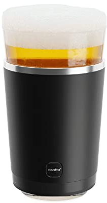 Asobu Vacuum Insulated Double Walled Beer Pint Sleeve and Pint Glass (Black)