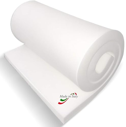TENDEEVOLUTION Schaumstoffplatte für Polsterung Dichte 18, Stärke 1-10 cm, 200x100 cm Polsterschaumstoff für Sofas, Kissen, Sitzpolster (Dicke 5 cm)