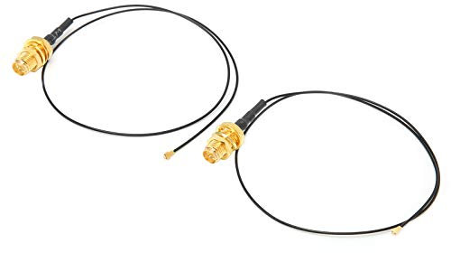 2 Piezas de Cable Hembra I4 a RP-SMA, Antena RP-SMA a Tarjeta de Red inalámbrica Bluetooth NGFF/M.2, Compatible con NGFF 802.11a, 802.11b, 802.11g, 802.11n, 802.11ac, 8265, 5B222, etc.