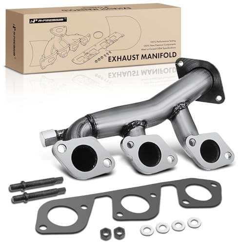 A-Premium Left Side [V6 3.8L 3.9L] Exhaust Manifold Kits W/Gasket & Studs & Nuts & Washers Compatible with Ford Mustang 1999-2004, Replaces XR3Z9431BC, XR3Z9431DC