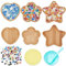WEBEEDY 3 Sets Porzellan-Mosaik Fliesen-Mosaik-Kit Mit Holzuntersetzer Mosaiksteine DIY Mosaik Untersetzer Bastelbedarf Für Untersetzer Handgefertigte Wohnkultur Geschenke