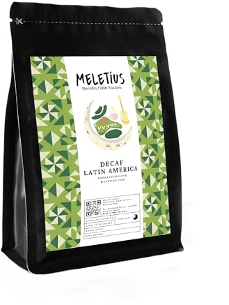 Meletius Speciality Decaf Colombia Excelso Coffee Beans - 250 g | Whole Arabica Beans | Medium Roast | Swiss Water Process Made | Caramel, Chocolate & Apple Notes | High SCA Score | Ethically Sourced