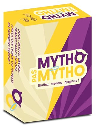 Mytho Pas Mytho - Jeu de Societe Adulte - Jeu d'ambiance et de Bluff Entre Amis ou Entre collègues - 2 à 8 Joueurs - Jeu de Cartes dès 16 Ans