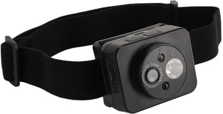 Bärbar kamera med ficklampa, LED-pannlampskamera, monterat huvud, typ C snabbladdning, 1080P sportvideobandspelare för cykling löpning vandring resor