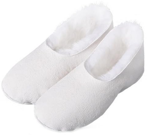 Reyox Femme Chaussettes de Bottes en Peau de Mouton, Chaussette Intérieur de Bottes, Doublure Chaude pour Bottes en Caoutchouc Blanc 35 EU