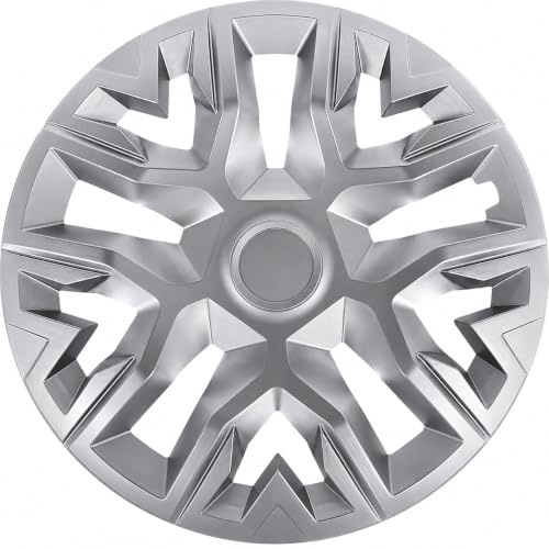 NRM The Best universal hubcaps 4 pieces wheel covers trims (Silver, 16)