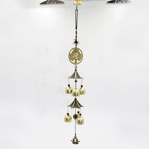 Campane a Vento, Scacciapensieri da Appendere, Campanelli a Vento, Scaccia Pensieri da Esterno, Scacciapensieri da Esterno in Metallo, Feng Shui Campanella, Cinese Campanelle della Benedizione, 56 cm