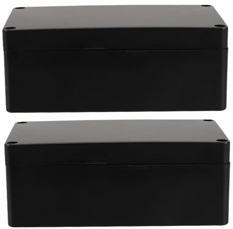 HOLIDYOYO 2pcs Abs Plastic Junction Box for Outdoor Electrical Project Enclosure Double Pack