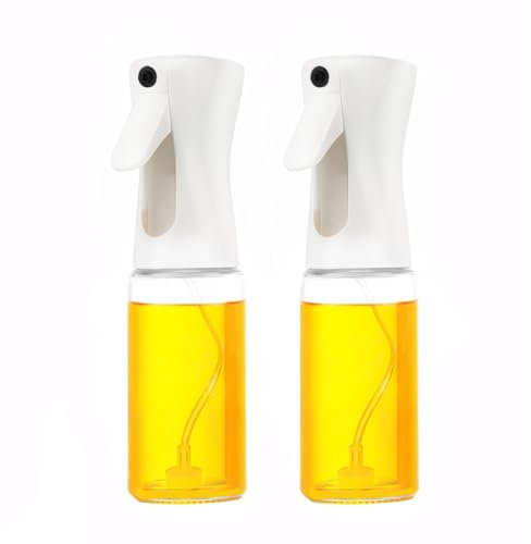 LiangYuanZen Lot de 2 pulvérisateurs d'huile de qualité supérieure de 220 ml, vaporisateur pour brouillard fin, spray d'huile pour la cuisson, le vinaigre, l'huile pour la cuisson, la pâtisserie, les