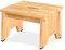Tritthocker aus Holz für Erwachsene und Senioren mit rutschfesten Gummifüßen, tragbare Stehhilfe aus Holz für Badezimmer, Küche, Nachttisch und mehr (22 cm – Eiche)