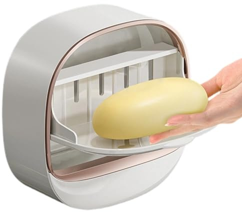 Yplkm Porte-Savon,Support Murale avec Bac Égouttoir - Support pour Savon Étanche - pour La Maison La Salle De Bain La La Douche Le Lavabo La Buanderie