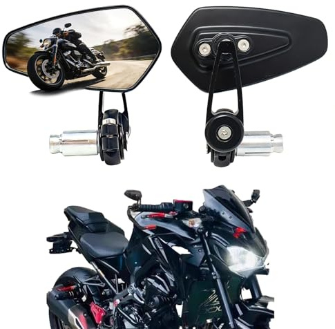 FRICYGAO Specchietti Manubrio Moto, Universali 7/8 22mm Specchietti Laterali Moto, per GROM MSX125 Z650 Z750 Z800 Z900 MT-03 MT-07 FZ-07 MT-09 FZ-09 MT-10 FZ-10 MT-25 SV650