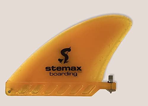 SUPwave STEMAX SUP Fluss Finne 4,6 - 11,7cm hoch Hochflexibel in orange. US Finbox-System