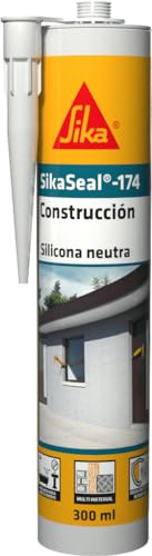 SIKA - Silicone neutre - SikaSeal 174 Construction - Blanc - Mastic silicone pour cadres de portes et fenêtres - Très faible odeur - 300 ml