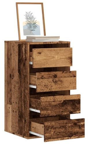 XGWKCNV Mobili select-Comò ad angolo Legno Antico 40x41x76 cm Legno Ingegnerizzato