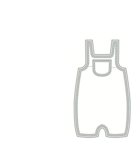 Zeizafa Infant Dress Clothing Die Cut Embossing Templates Carbon Steel Cutting Dies for Card Making Scrapbooking Album Packaging