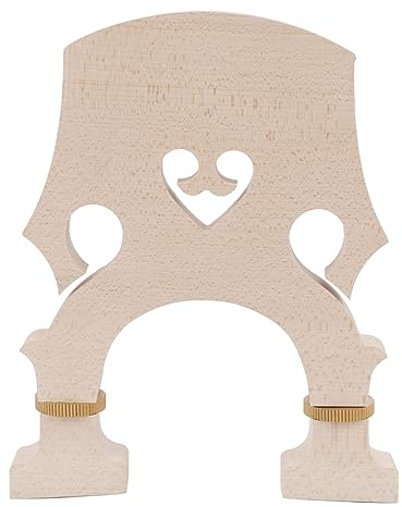 QANYEGN Geigenbrücke, einstellbare Messingschraube Doppelbassbrücke, Ahornholz -Bassbrücken Austausch für das Einrichteninstrument (1/4)