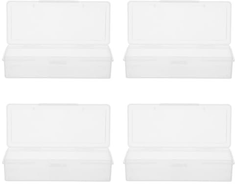 WESIEVYA Porta Cotton Fioc e Dispenser per Dischetti di Cotone da Viaggio, Contenitore Trasparente 4 Pezzi Coperchio, Organizer Compatto per Bagno e Trucco