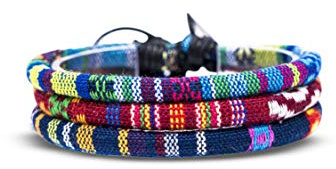Made by Nami Braccialetto Surfer Boho - Donna e Uomo - Accessori Fatti a Mano per Festa in Spiaggia - Etnico Hippie - 100% Impermeabile e Regolabile - Amicizia Ragazze (set di 3#2)