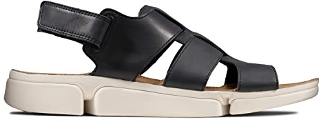 Clarks Sandales romaines Tri Cove Sky pour homme, Cuir bleu marine., 45 EU