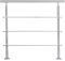 INMOZATA Step Railing Stair Railing Banister Stainless Steel Handrail Safety with 0/2/3 Cross Bars for Indoor Outdoor