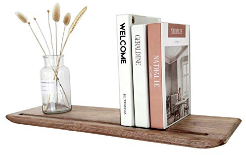 Wandregal Holz Nussbaum Rustikale Regalbrett Lang Schwimmende Regale for die Wand TV l Bauernregal Hängeregal Bücherregal Schweberegal Wandmontage für Bücher CDs und Dekostück (Size : 40×18×2cm)