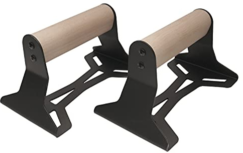 Wood Push up Bars with Ergonomical Handle. Portable