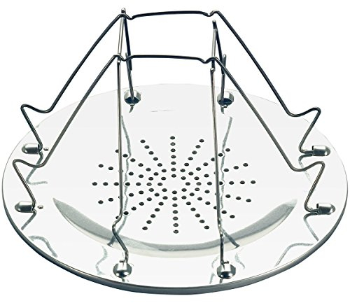 Edelstahl-Camping Toaster-Toast-Aufsatz Ø 22 cm für 4 Scheiben Toast