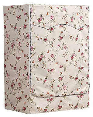 Odot Copri Lavatrice Esterni, Coprilavatrice da Esterno Impermeabile, Copertura per Lavatrice e Asciugatrice con Aperture Frontali,Antipolvere Anti Sunlight (M-capacità 8~9kg,6 Rose)