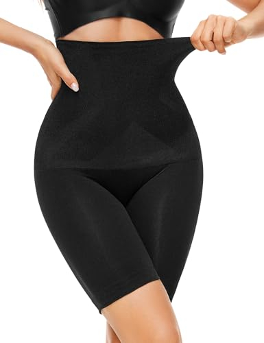 Niwicee Guaina Contenitiva a Vita Alta Mutande Shapewear Modellante Pancia Piatta Donna Corpetto Shapewear Figura formante Effetto Ventre-Nero-L