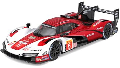 Bburago - Porsche 963 Le Mans #5 2023 - Realistisches Modellauto im Maßstab 1:24, offizielle Porsche-Lizenz, empfohlenes Alter 3+ Jahre