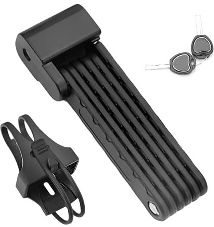 Faltschloss Fahrrad und Motorrad Fahrradschloss, 80cm,Gehärtetem Stahl Fahrradschloss Faltschloss, Fahrrad Schloss hohe sicherheit 10 für Fahrräder Motorrad E Bike MTB